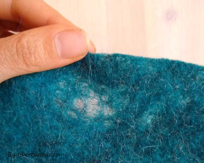 Thin spots and holes in the felt can easily be fixed